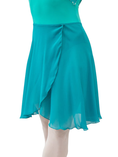 Aquamarine Wrap Long Dance Skirt MP339 for Women by Atelier della Danza MP