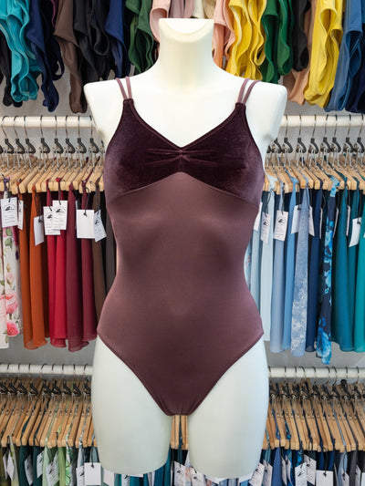 Berry Velvet Dance Spaghetti Straps Leotard MP201 for Women by Atelier della Danza MP