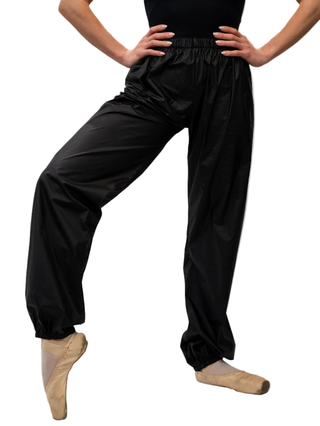 Black Warm-up Dance Trash Bag Pants MP5003