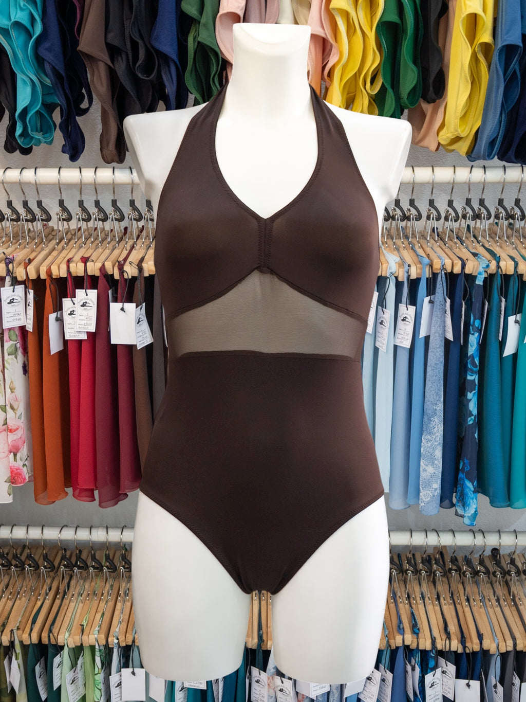 Brown Halter Dance Leotard MP744 Atelier della Danza MP