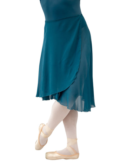 Petrol Wrap Long Dance Skirt MP310 for Women by Atelier della Danza MP