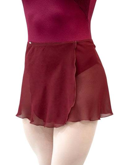 Red-purple Wrap Short Dance Skirt MP301 for Women by Atelier della Danza MP