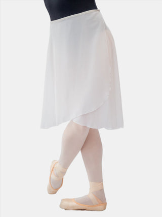 White Wrap Long Dance Skirt MP310 for Women by Atelier della Danza MP