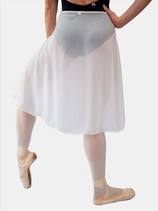 White Wrap Long Dance Skirt MP310 for Women by Atelier della Danza MP