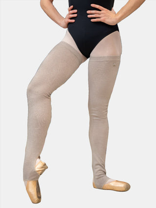 Beige Long Dance Leg Warmers MP907 for Women and Men by Atelier della Danza MP