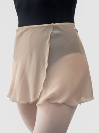 Beige Wrap Short Dance Skirt MP301 for Women by Atelier della Danza MP