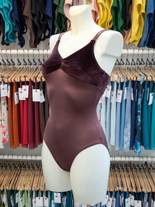 Berry Velvet Dance Spaghetti Straps Leotard MP201 for Women by Atelier della Danza MP 