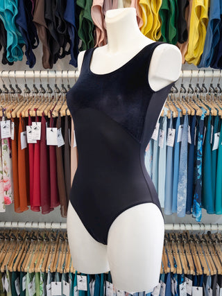 Black Velvet Dance Tank Leotard for Women by Atelier della Danza MP