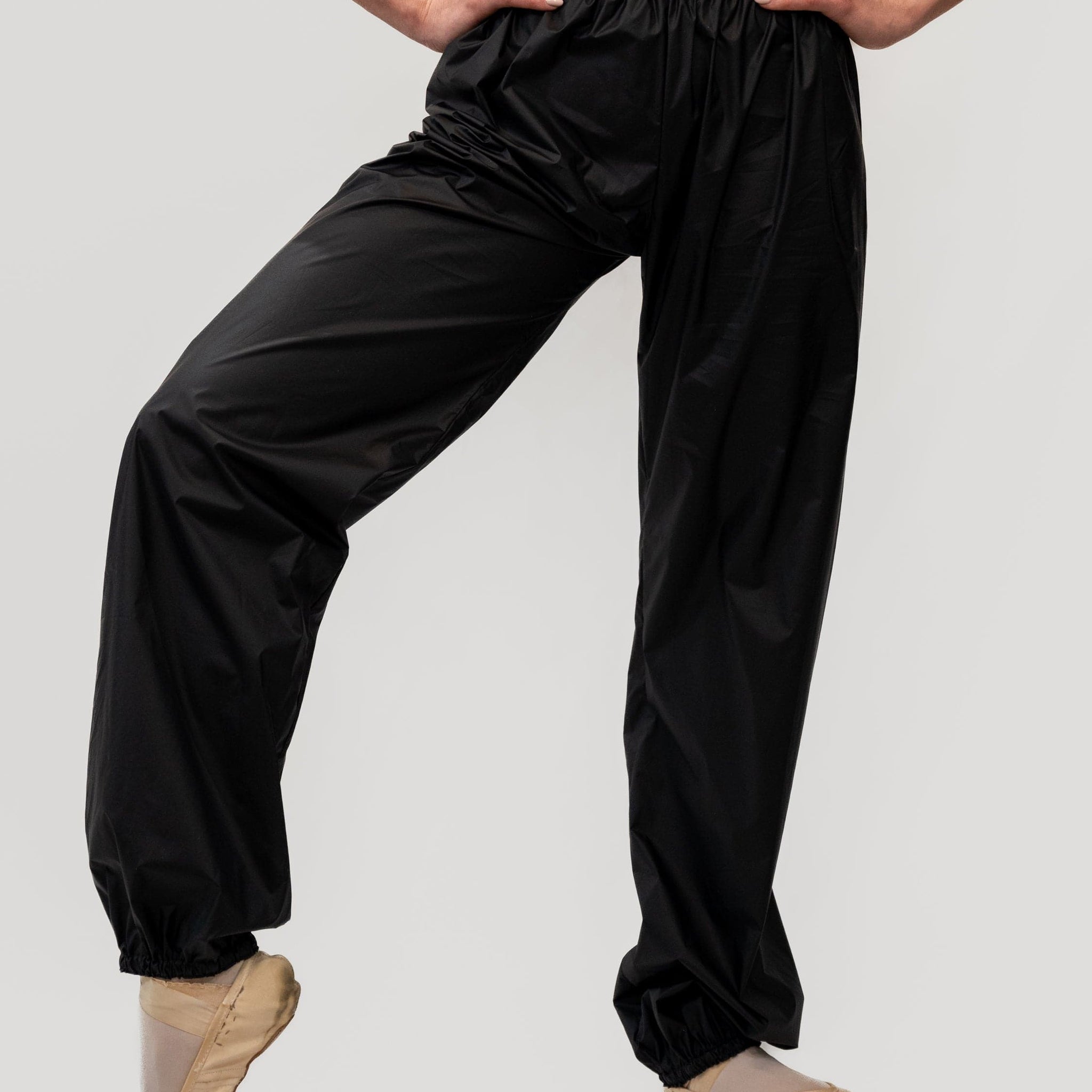 Black Warm-up Dance Trash Bag Pants MP5003 for Women and Men by Atelier della Danza MP