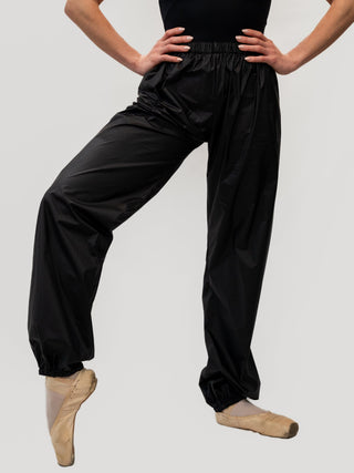 Black Warm-up Dance Trash Bag Pants MP5003 for Women and Men by Atelier della Danza MP