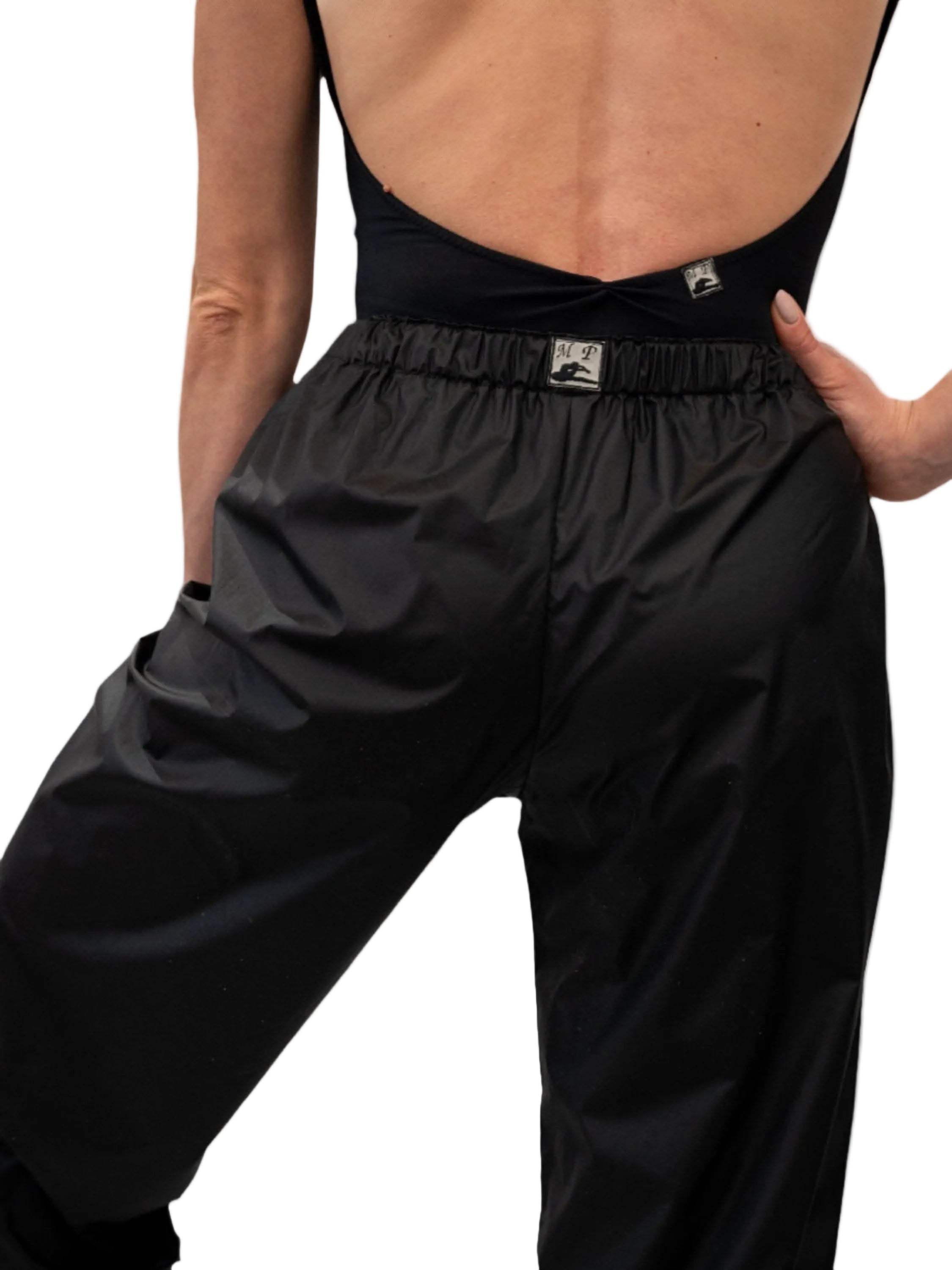 Black Warm-up Dance Trash Bag Pants MP5003