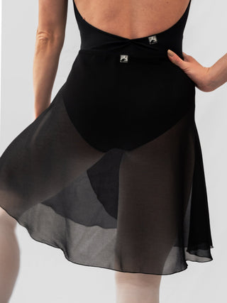 Black Wrap Long Dance Skirt MP339 for Women by Atelier della Danza MP