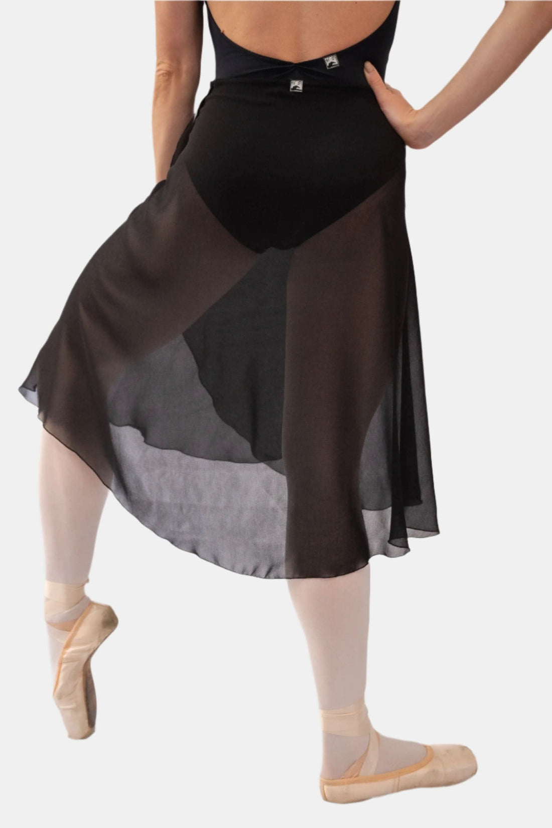 Ditto Dancewear Bubble Nylon Lycra Wrap Skirt - Black main image 1