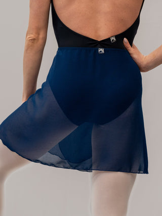 Blue Wrap Short Dance Skirt MP345 for Women by Atelier della Danza MP