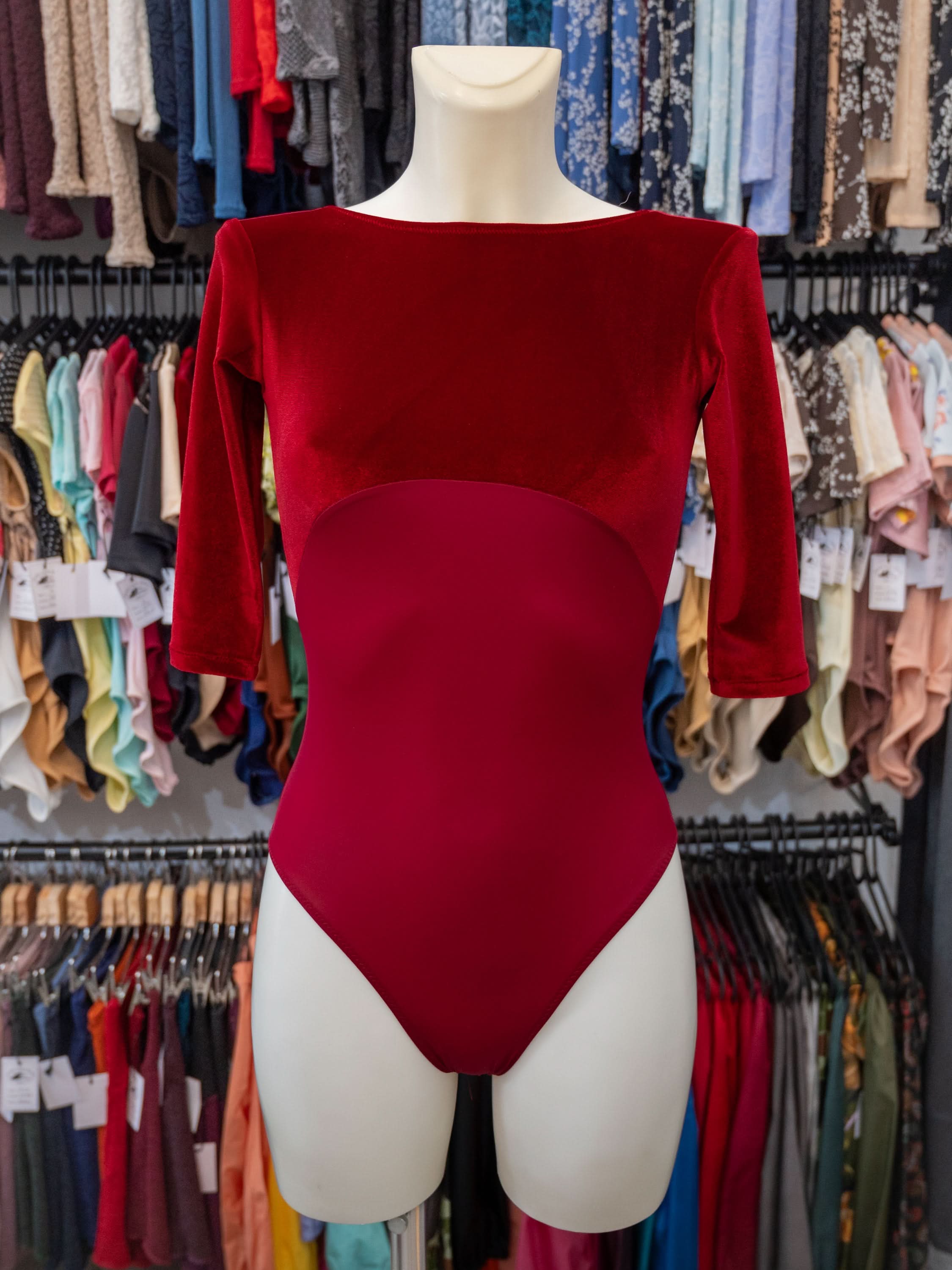 Bordeaux Dance 3 4 Sleeve Leotard MP254 Atelier della Danza MP