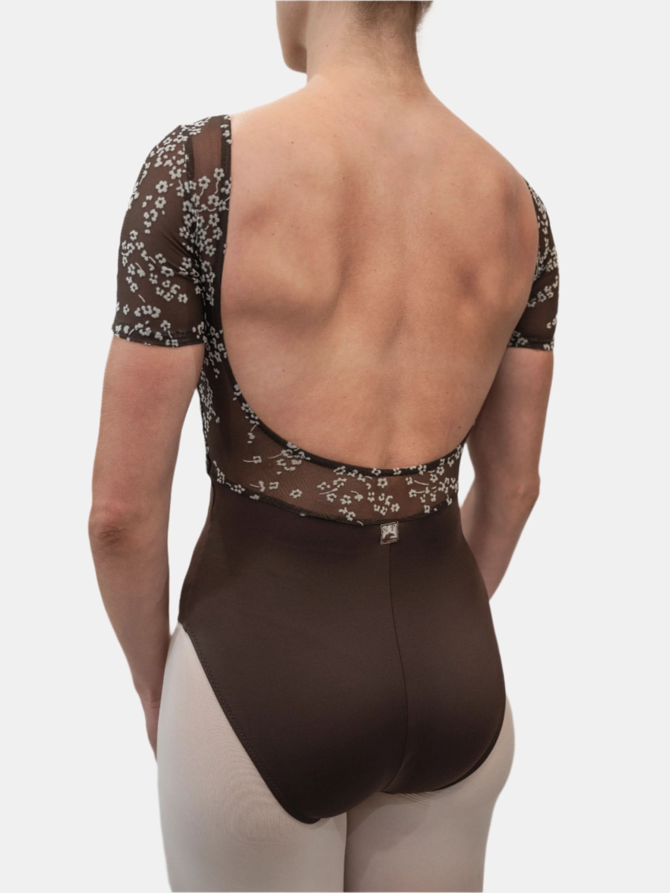 Brown Short Sleeve Dance Leotard for Women S MP633 Brown Short Sleeve Dance Leotard for Women S MP633