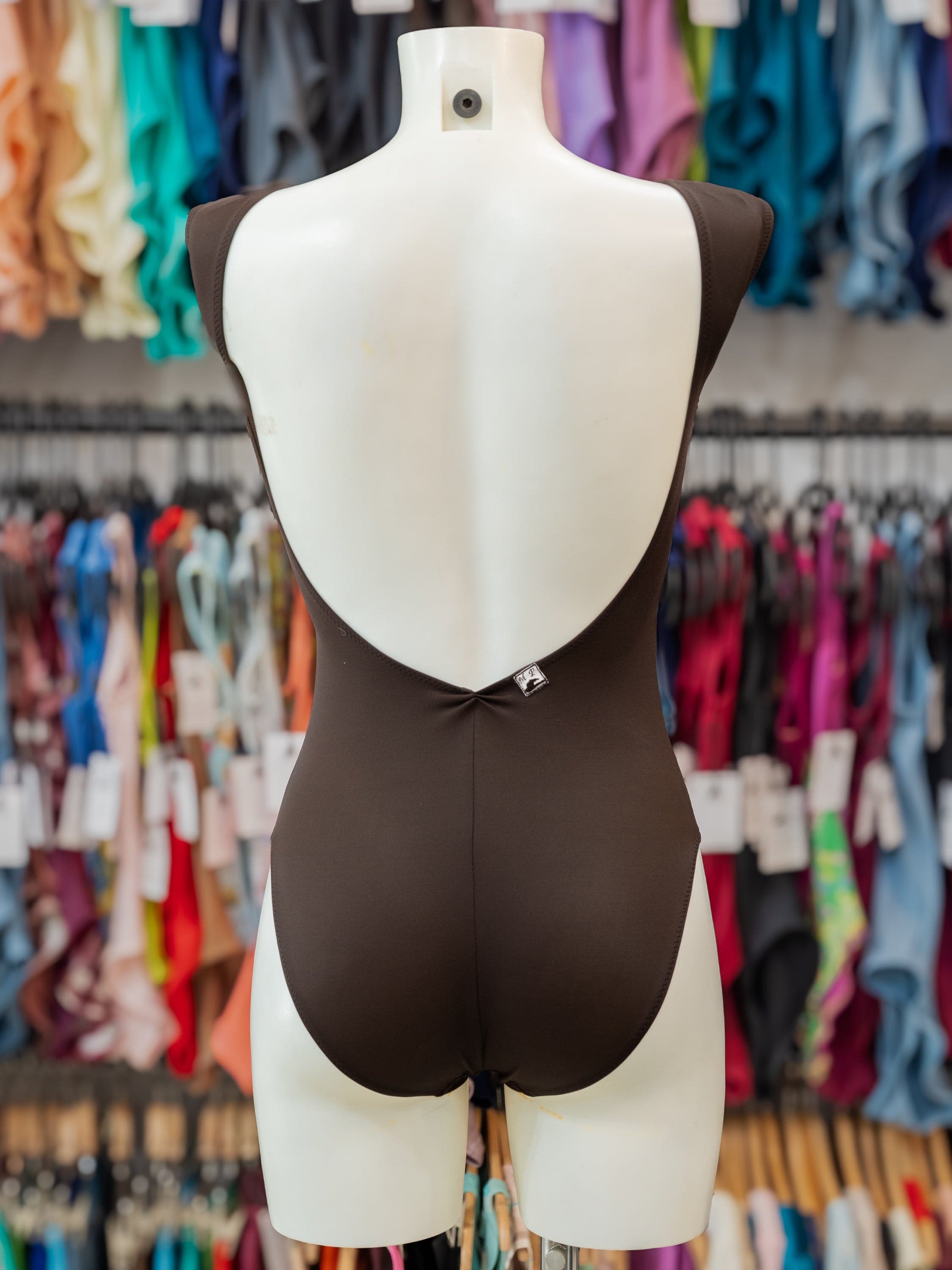 Brown Velvet Sleeveless Dance Leotard MP255 Atelier della Danza MP