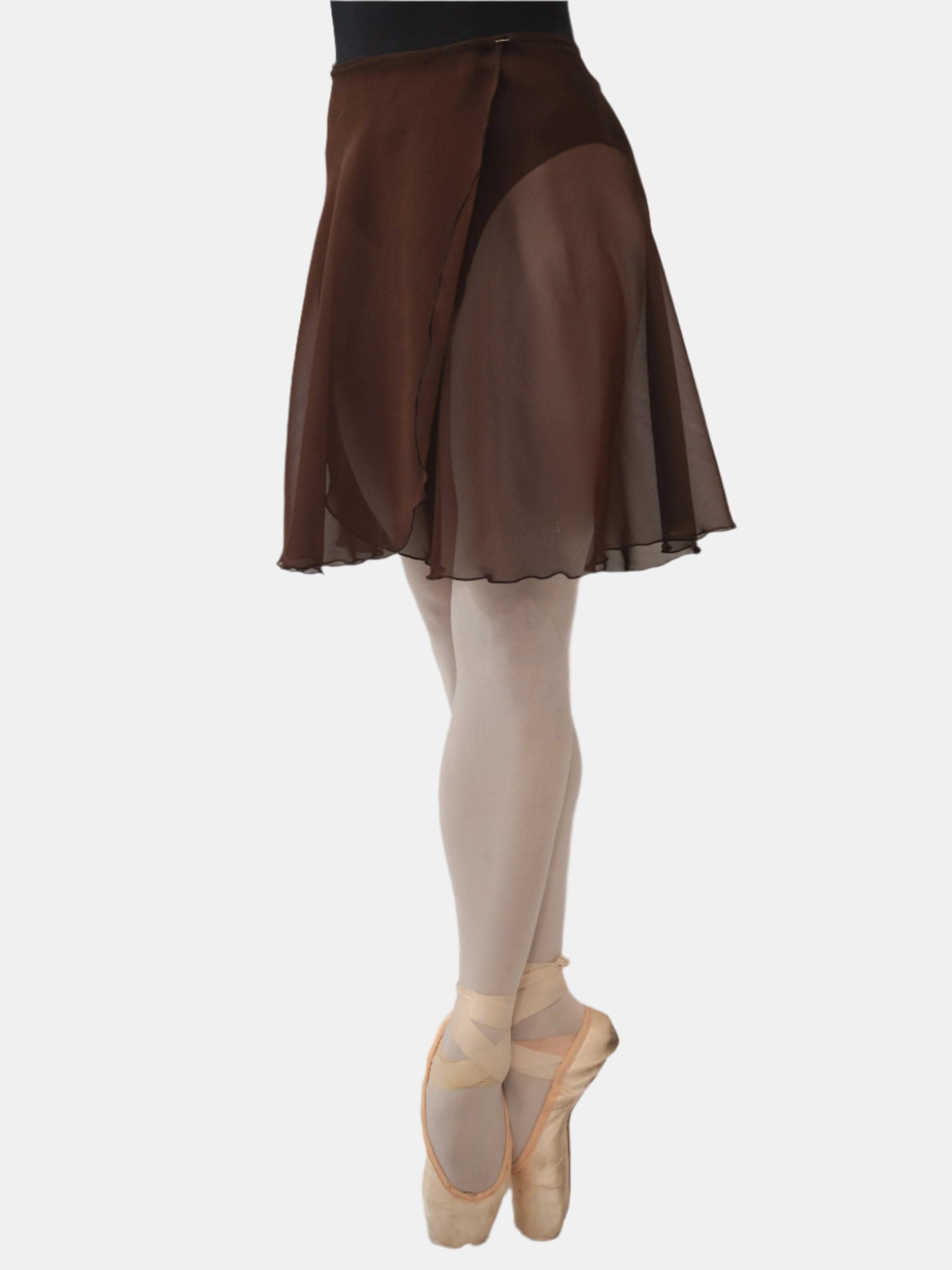 Brown Wrap Long Dance Skirt MP339 Atelier della Danza MP