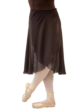 Brown Wrap Long Dance Skirt MP355 for Women by Atelier della Danza MP
