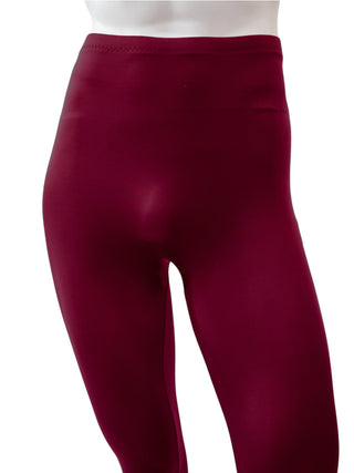 Burgundy Dance Footless Tights for Men by Atelier della Danza MP