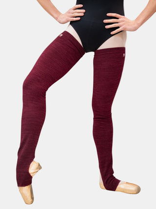 Burgundy Long Dance Leg Warmers MP907 for Women and Men by Atelier della Danza MP