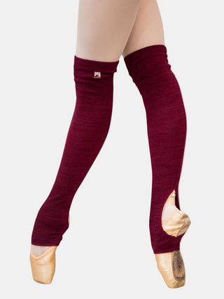 Burgundy Short Dance Leg Warmers MP921 for Women and Men by Atelier della Danza MP