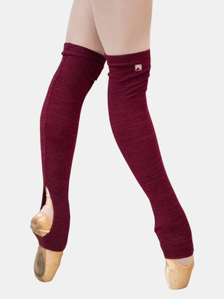 Burgundy Short Dance Leg Warmers MP921 for Women and Men by Atelier della Danza MP