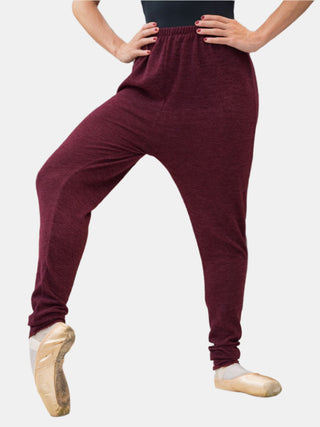 Burgundy Warm-up Dance Harem Pants MP912 for Women and Men by Atelier della Danza
