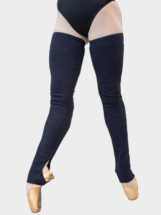 Dark Navy Long Dance Leg Warmers MP907 for Women and Men by Atelier della Danza MP