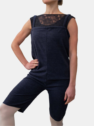 Dark Navy Warm-up Dance Romper for Women and Men Atelier della Danza MP