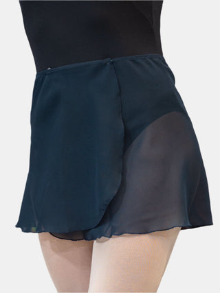 Dark Navy Wrap Short Dance Skirt MP301 for Women by Atelier della Danza MP