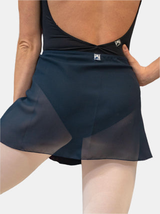 Dark Navy Wrap Short Dance Skirt MP301 for Women by Atelier della Danza MP