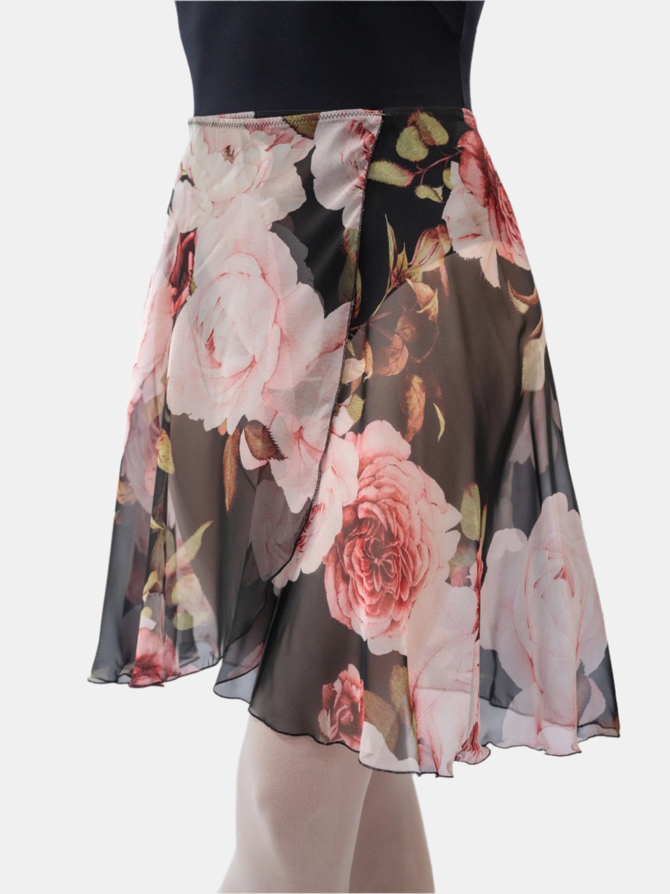 Black satin discount dance skirt