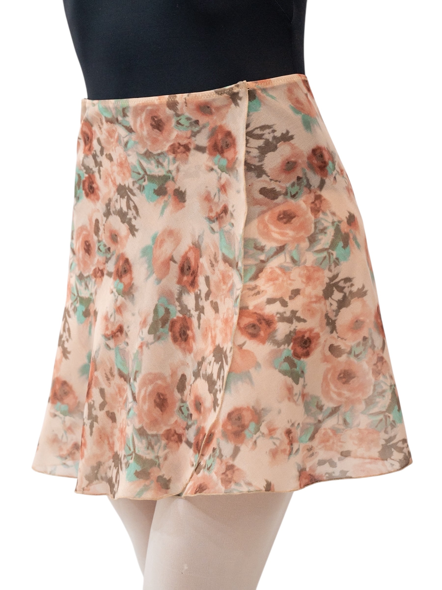 Gonna Danza Marrone Fiori a Portafoglio MP345 Atelier della Danza MP