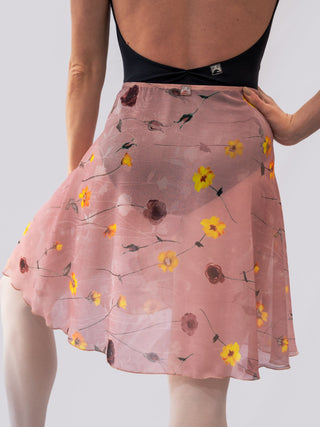 Floral Old Rose Wrap Long Dance Skirt MP339 for Women by Atelier della Danza MP