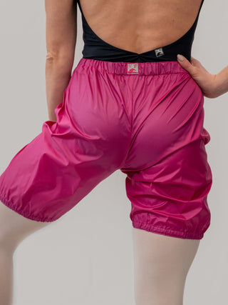Fuchsia Warm-up Dance Trash Bag Shorts MP5006 for Women and Men by Atelier della Danza MP