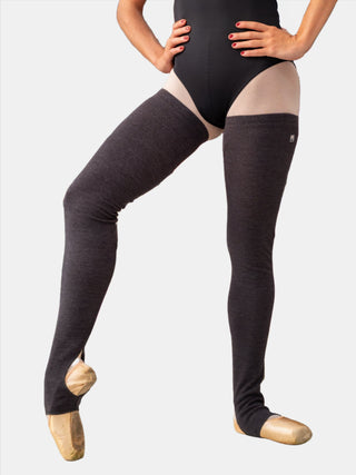 Gray Long Dance Leg Warmers MP907 for Women and Men by Atelier della Danza MP