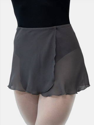 Gray Wrap Short Dance Skirt MP301 for Women by Atelier della Danza MP