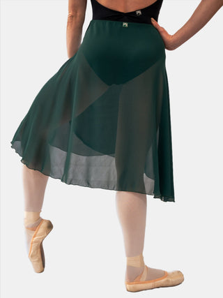 Green Wrap Long Dance Skirt MP310 for Women by Atelier della Danza MP