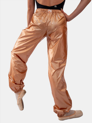 Laminate Peach Warm-up Dance Trash Bag Pants MP5003 for Women and Men by Atelier della Danza MP