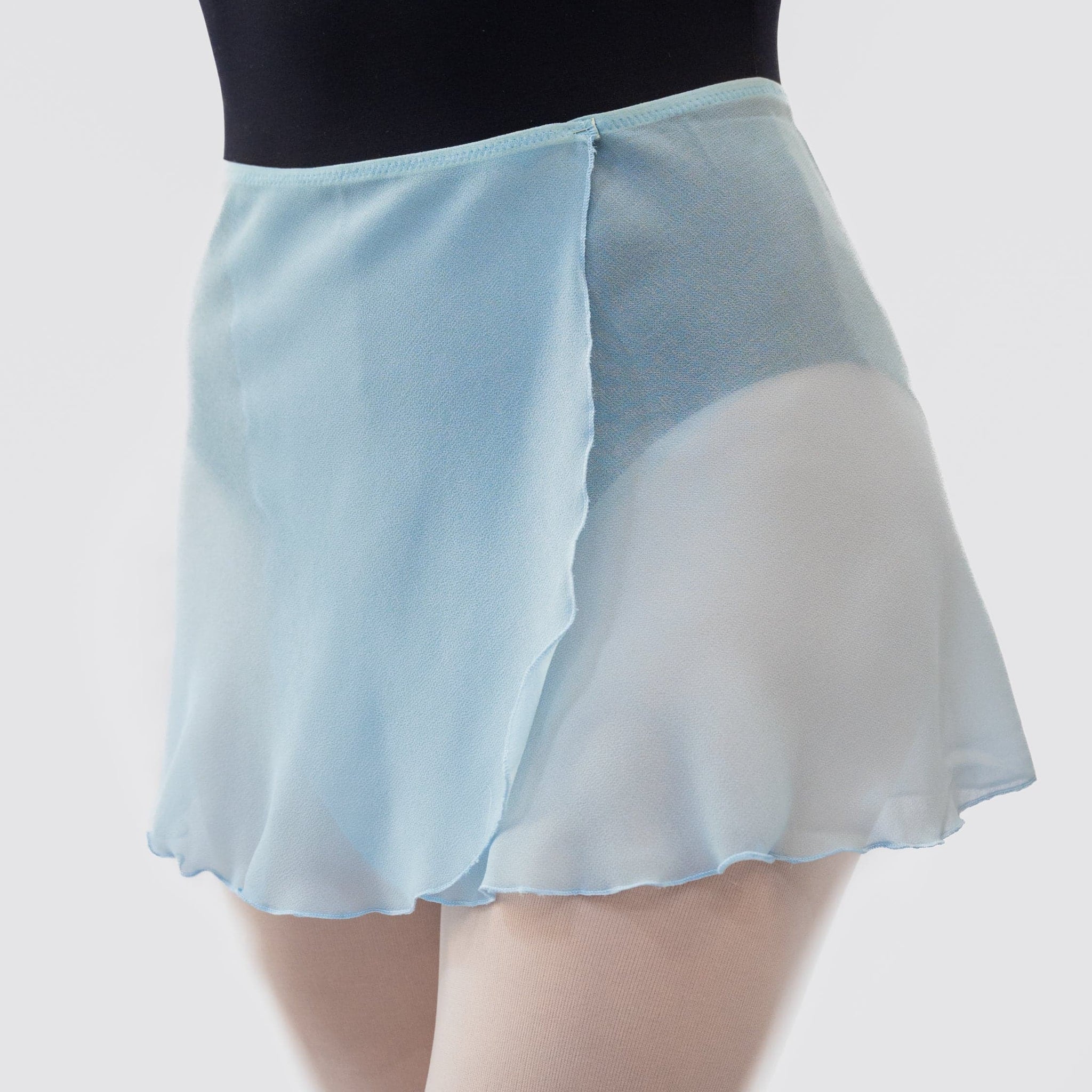 Light Blue Wrap Short Dance Skirt MP301 for Women by Atelier della Danza MP