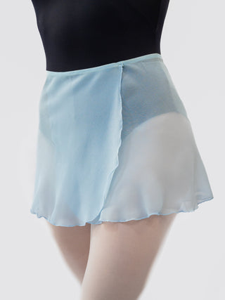 Light Blue Wrap Short Dance Skirt MP301 for Women by Atelier della Danza MP