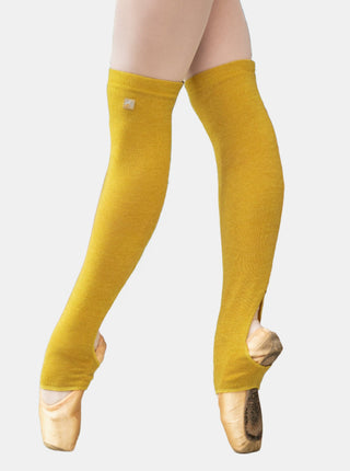 Mustard Short Dance Leg Warmers MP921 for Women and Men by Atelier della Danza MP