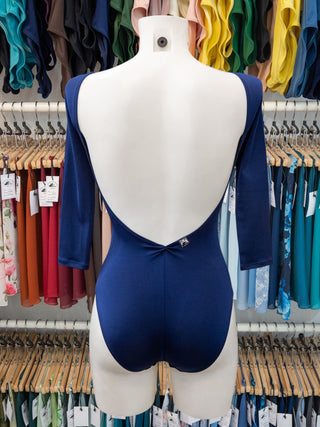 Navy Dance 3/4 Sleeve Leotard MP165 for Women by Atelier della Danza MP