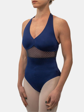 Navy Halter Dance Leotard for Women by Atelier della Danza MP