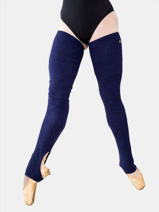 Navy Long Dance Leg Warmers MP907 for Women and Men by Atelier della Danza MP