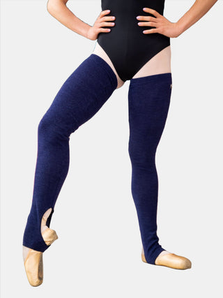 Navy Long Dance Leg Warmers MP907 for Women and Men by Atelier della Danza MP