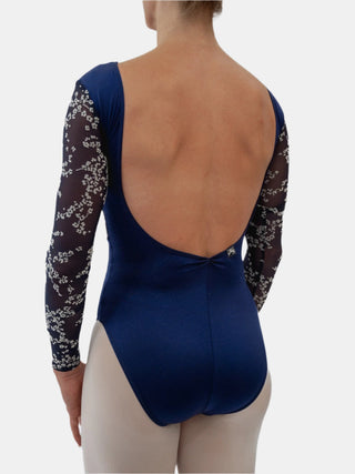 Navy Long Sleeve Dance Leotard for Women by Atelier della Danza MP - Style MP783