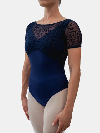 Navy Dance Short Sleeve Leotard MP633 for Women by Atelier della Danza MP