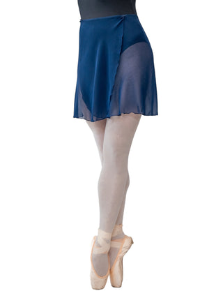 Navy Wrap Short Dance Skirt MP345 for Women by Atelier della Danza MP